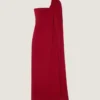 asymmetrisk aftenkjole i crepe cady asymmetrisk aftenkjole i crepe cady