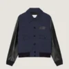 Aviator-blouson i blandede materialer Aviator-blouson i blandede materialer