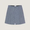 Bermudashorts i bomuld med dobbelt læg og ternet mønster Bermudashorts i bomuld med dobbelt læg og ternet mønster