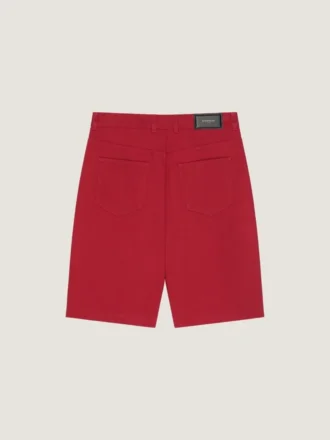 Bermudashorts i overfarvet denim