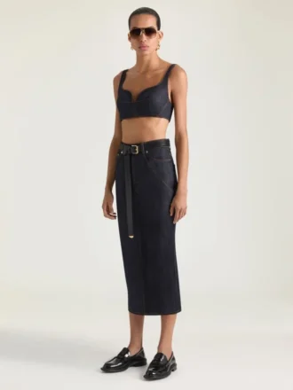 BH-top i rå denim