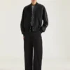Blouson i blandede materialer med Givenchy Paris-broderi