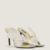 Boudoir-mules med hæl i nappalæder med sløjfe Boudoir-mules med hæl i nappalæder med sløjfe