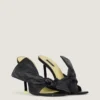 Boudoir-mules med hæl i nappalæder med sløjfe Boudoir-mules med hæl i nappalæder med sløjfe