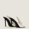 Boudoir-mules med hæl i nappalæder med sløjfe Boudoir-mules med hæl i nappalæder med sløjfe