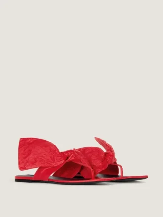Boudoir-sandaler i nappalæder med sløjfe