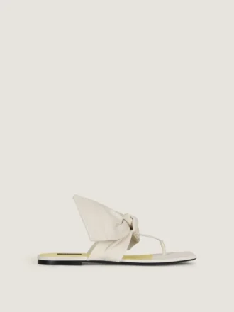 Boudoir-sandaler i nappalæder med sløjfe
