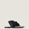 Boudoir-sandaler i nappalæder med sløjfe Boudoir-sandaler i nappalæder med sløjfe