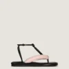 Boudoir-sandaler i to farver i nappalæder Boudoir-sandaler i to farver i nappalæder