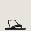 Boudoir-sandaler i to farver i nappalæder Boudoir-sandaler i to farver i nappalæder