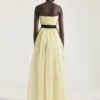 Bustier-aftenkjole i organza