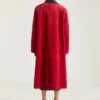 Car Coat i ruskind med læderkrave Car Coat i ruskind med læderkrave