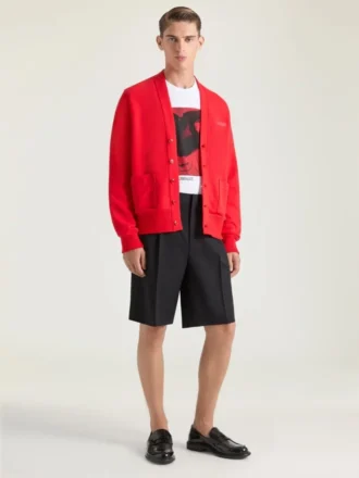 Cardigan i bomuld med Givenchy Paris Gros Grain