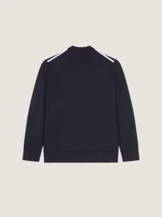 Cardigan i uld med grosgrain-detaljer