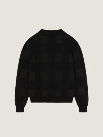 Cardigan med lynlås i bomuld, broderet med Givenchy Paris