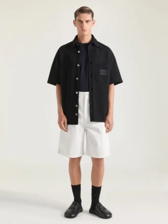 Skjorte i scuba med Givenchy Paris-patch