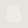 Cargo-bermudashorts i fiskebensmønstret denim Cargo-bermudashorts i fiskebensmønstret denim