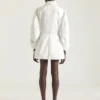Cocoon-minikjole i hvid denim