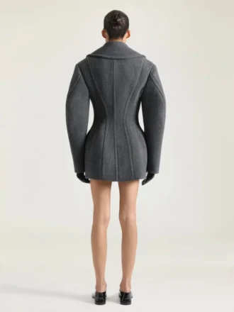 Cocoon-peacoat i uld