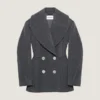 Cocoon-peacoat i uld Cocoon-peacoat i uld