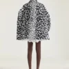 Cocoon Short Trench i bomuld med dyremønster