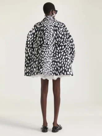 Cocoon Short Trench i bomuld med dyremønster