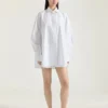 Cocoon-skjorte i poplin med Givenchy-broderi