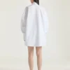 Cocoon-skjorte i poplin med Givenchy-broderi