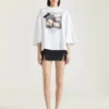 Cocoon-T-shirt i bomuld med arkivprint Cocoon-T-shirt i bomuld med arkivprint