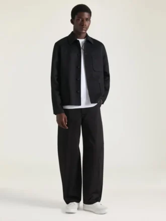 Couture-blouson med sømme i uld og kashmir Couture-blouson med sømme i uld og kashmir