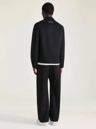 Couture-blouson med sømme i uld og kashmir Couture-blouson med sømme i uld og kashmir