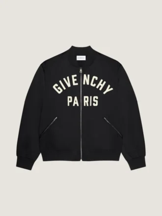 Couture-bomberjakke i satin med broderet Givenchy Paris