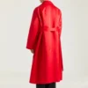 Couture-frakke med søm i satin Couture-frakke med søm i satin