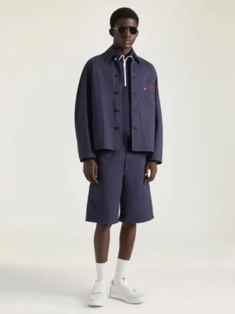 Couture-jakke i denim med broderet Givenchy Paris