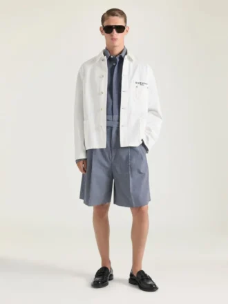 Couture-jakke i denim med broderet Givenchy Paris