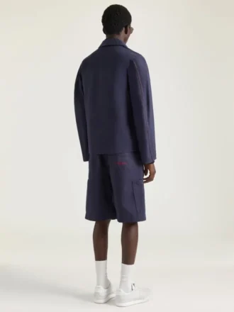 Couture-jakke i denim med broderet Givenchy Paris