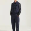 Aviator-blouson i blandede materialer Aviator-blouson i blandede materialer