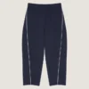 Couture-joggingbukser i uld med piping-detaljer