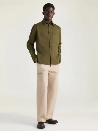 Couture-overskjorte i bomuld med Givenchy Paris-patch