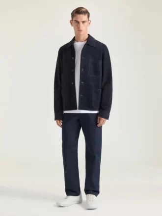 Couture-overskjorte i ruskind
