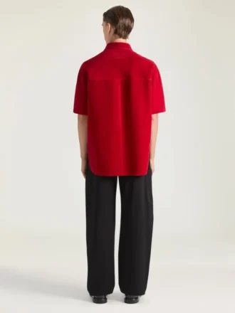 Couture-overskjorte i ruskind