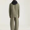 Couture-overskjorte med sømme i overfarvet denim Couture-overskjorte med sømme i overfarvet denim