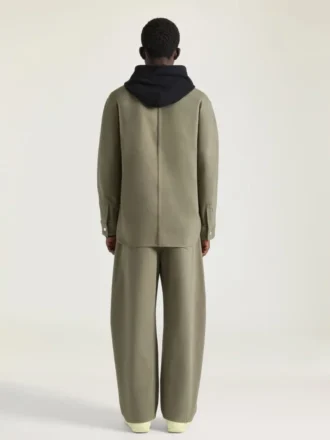 Couture-overskjorte med sømme i overfarvet denim