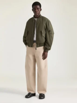 Couture Seam Bomber i bomuld med Givenchy-stempelprint Couture Seam Bomber i bomuld med Givenchy-stempelprint