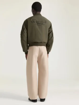 Couture Seam Bomber i bomuld med Givenchy-stempelprint Couture Seam Bomber i bomuld med Givenchy-stempelprint