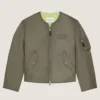 Couture Seam Bomber i nylon med Givenchy Paris-patch