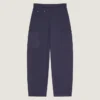 Couture Seam Cargo-bukser i sildebensmønstret denim