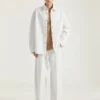 Couture Seam Overshirt i hvid denim