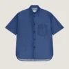 Couture Seam-skjorte i indigo-blå denim med Givenchy-stempel Couture Seam-skjorte i indigo-blå denim med Givenchy-stempel