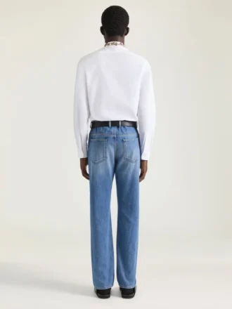 Slim Fit-skjorte i poplin med broderede perler